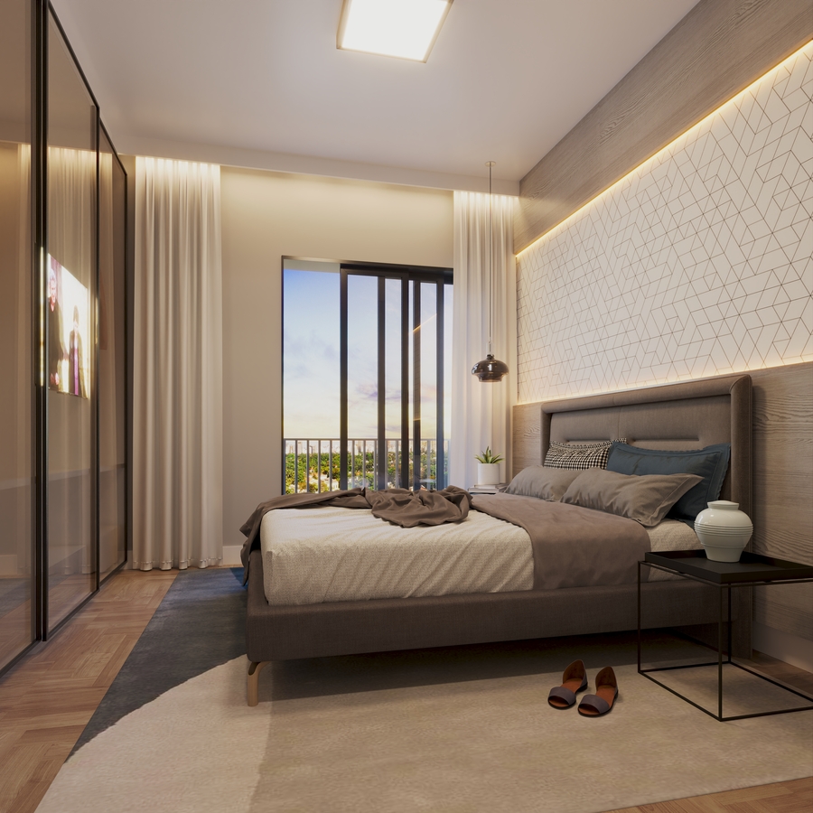 Suíte do apartamento de 116 m²
