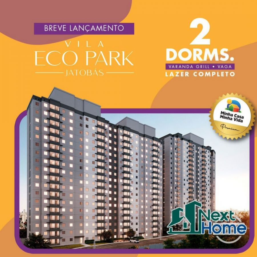 Torres residenciais em peça de lançamento de 2 dormitórios com varanda grill